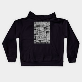 Watercolor abstract rectangles - black and white Kids Hoodie